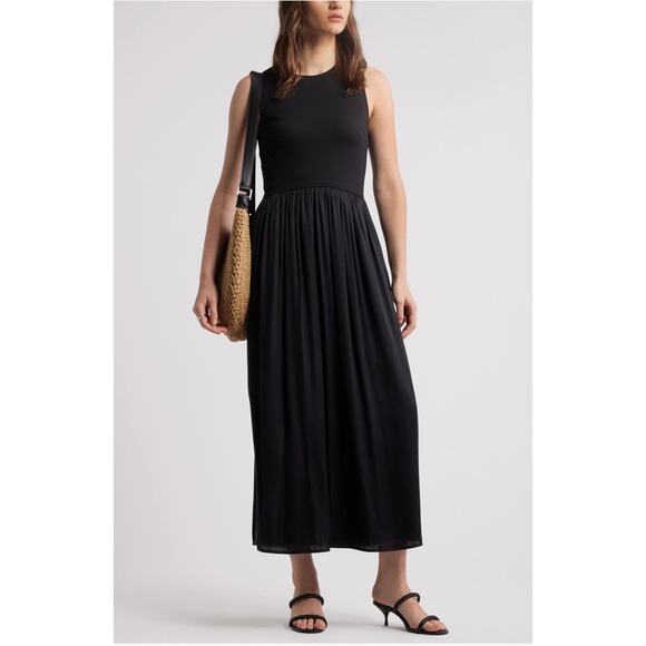 Nordstrom Dresses & Skirts - Nordstrom Black Sleeveless Mixed Media Dress - Medium (new)